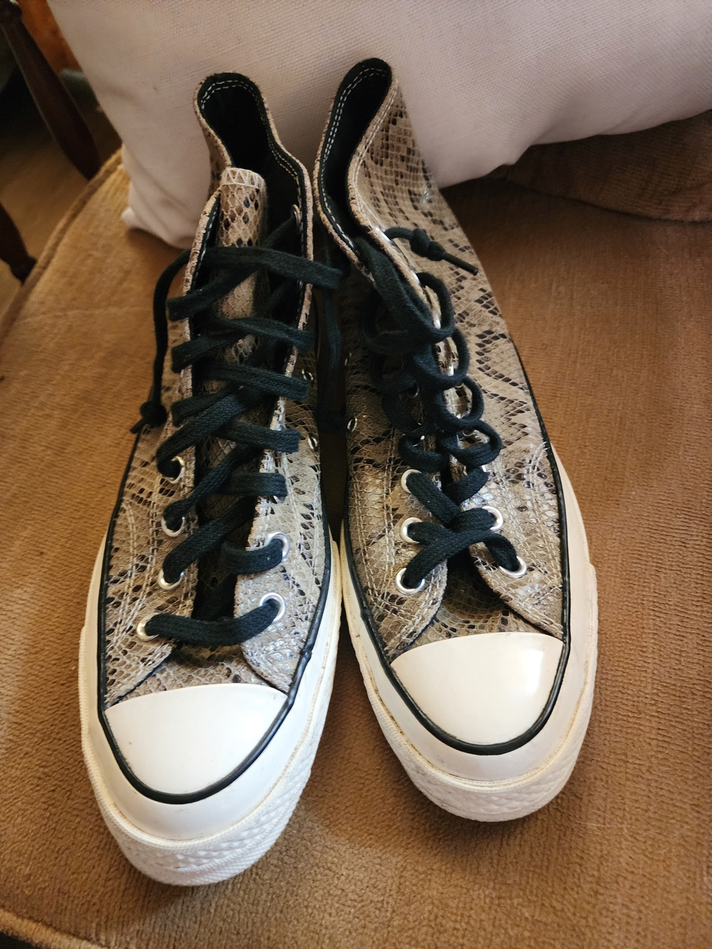 Converse Chuck 70 High Top Snakeskin Leather Sneakers Mens 8.5/Women's 10.5